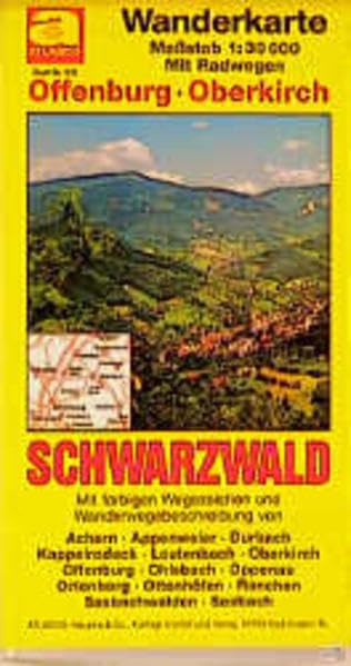 Offenburg, Oberkirch 1 : 30 000. Atlasco Wanderkarte Schwarzwald. Blatt 233. Mit Radwegen. Leisure, Home & Garden