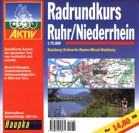 Geführte Radtouren: Radrundkurs Ruhr, Niederrhein 1 : 75 000. Hiking & Cycling