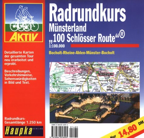 Geführte Radtouren: Radrundkurs Münsterland ' Hundert Schlösser Route'. 1 : 100 000. Hiking & Cycling