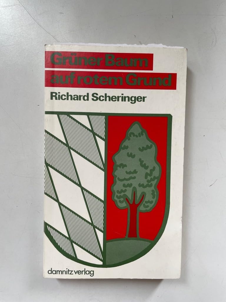 Grüner Baum auf rotem Grund. TB book