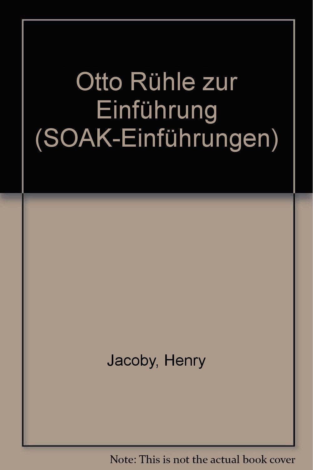 Otto Rühle zur Einführung Social Sciences
