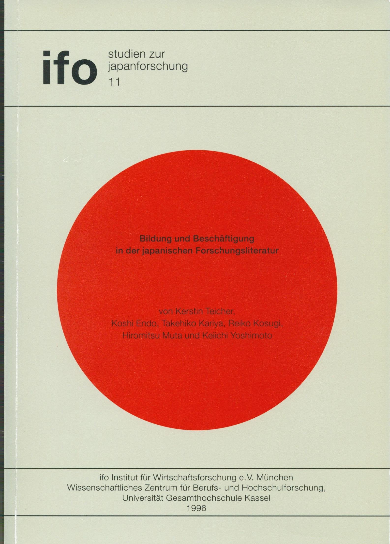 Bildung und Beschäftigung in der japanischen Forschungsliteratur (Ifo-Studien zur Japanforschung) Books