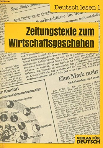 Zeitungstexte zum Wirtschaftsgeschehen, Bd 1 Books