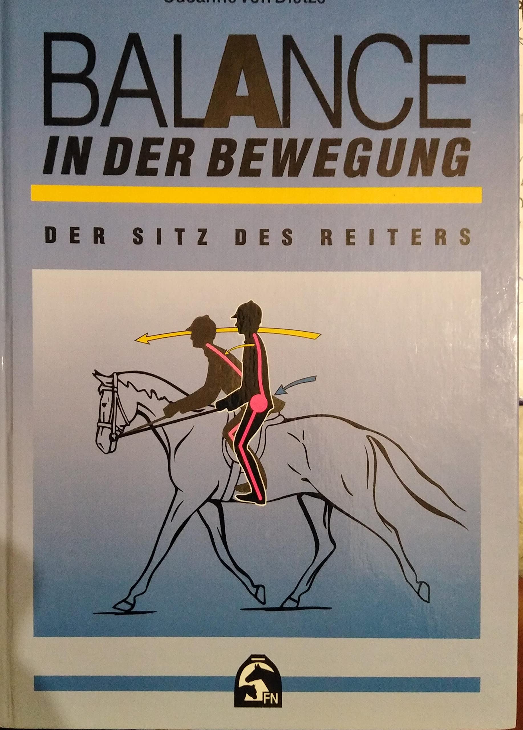 Balance in der Bewegung. Der Sitz des Reiters Pets