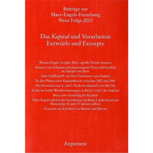 Beiträge zur Marx-Engels-Forschung Neue Folge 2010 - Das Kapital und Vorarbeiten - Entwürfe und Exzerpte Law