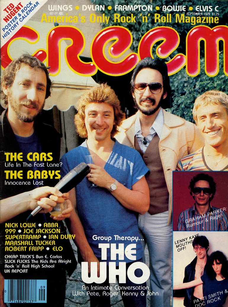 CREEM America's Only Rock 'n' Roll Magazine September 1979 David Bowie Bob Dylan Patti Smith Lenny Kaye The Who The Cars Graham Parker Ted Nugent Books
