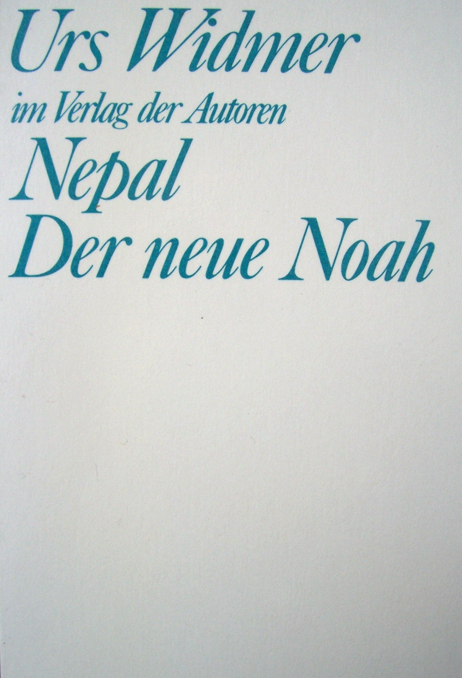 Nepal. Der neue Noah: Zwei Stücke (Theaterbibliothek) Drama