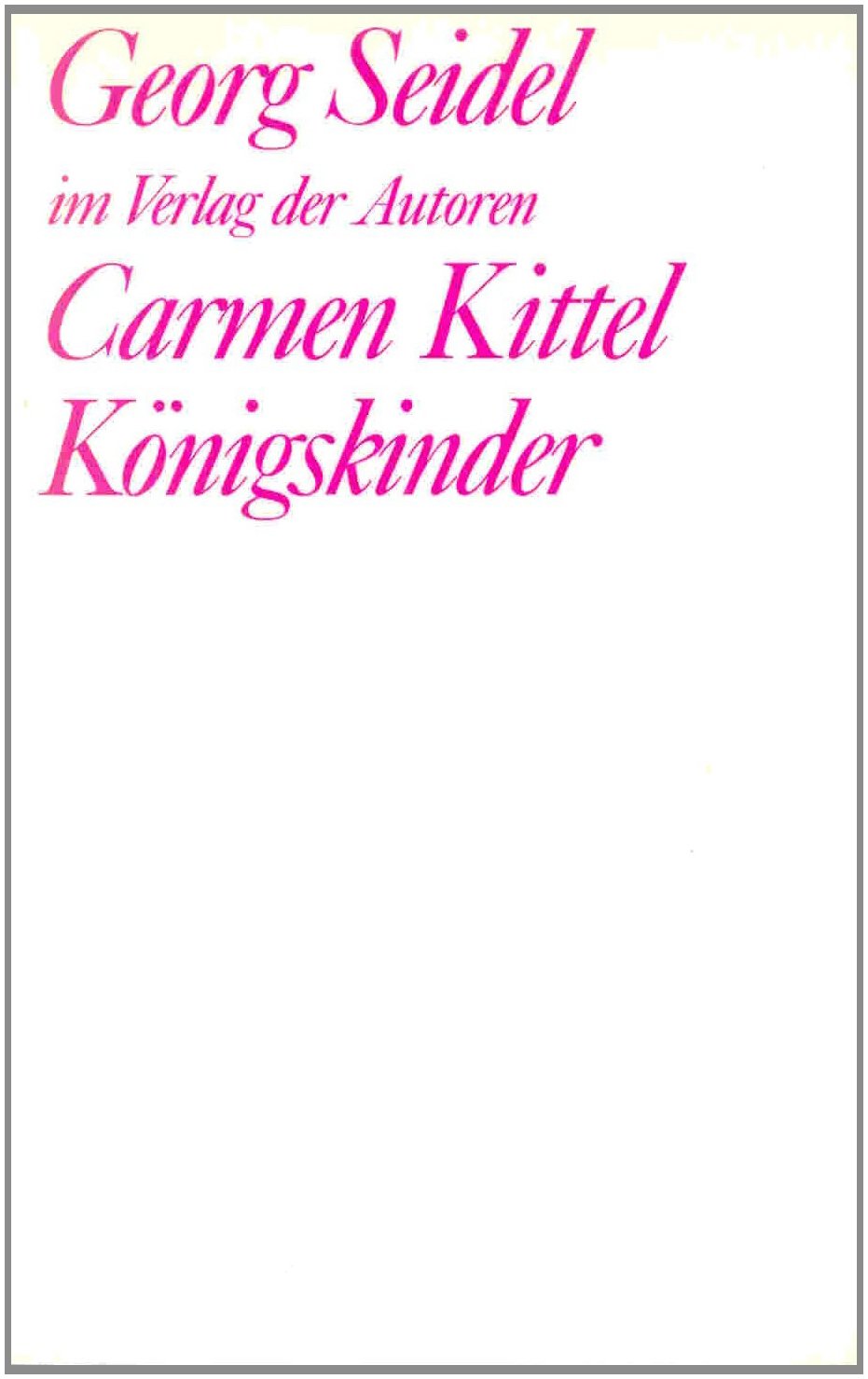 Carmen Kittel /Königskinder Drama