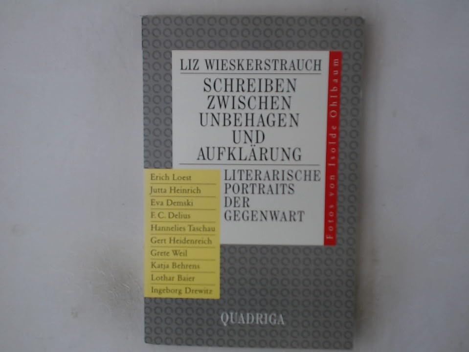 Schreiben zwischen Unbehagen und Aufklärung. Literarische Portraits der Gegenwart Memories