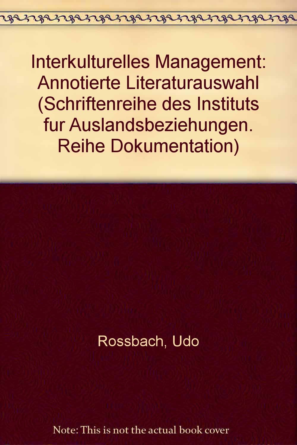 Interkulturelles Management: Annotierte Literaturauswahl Books