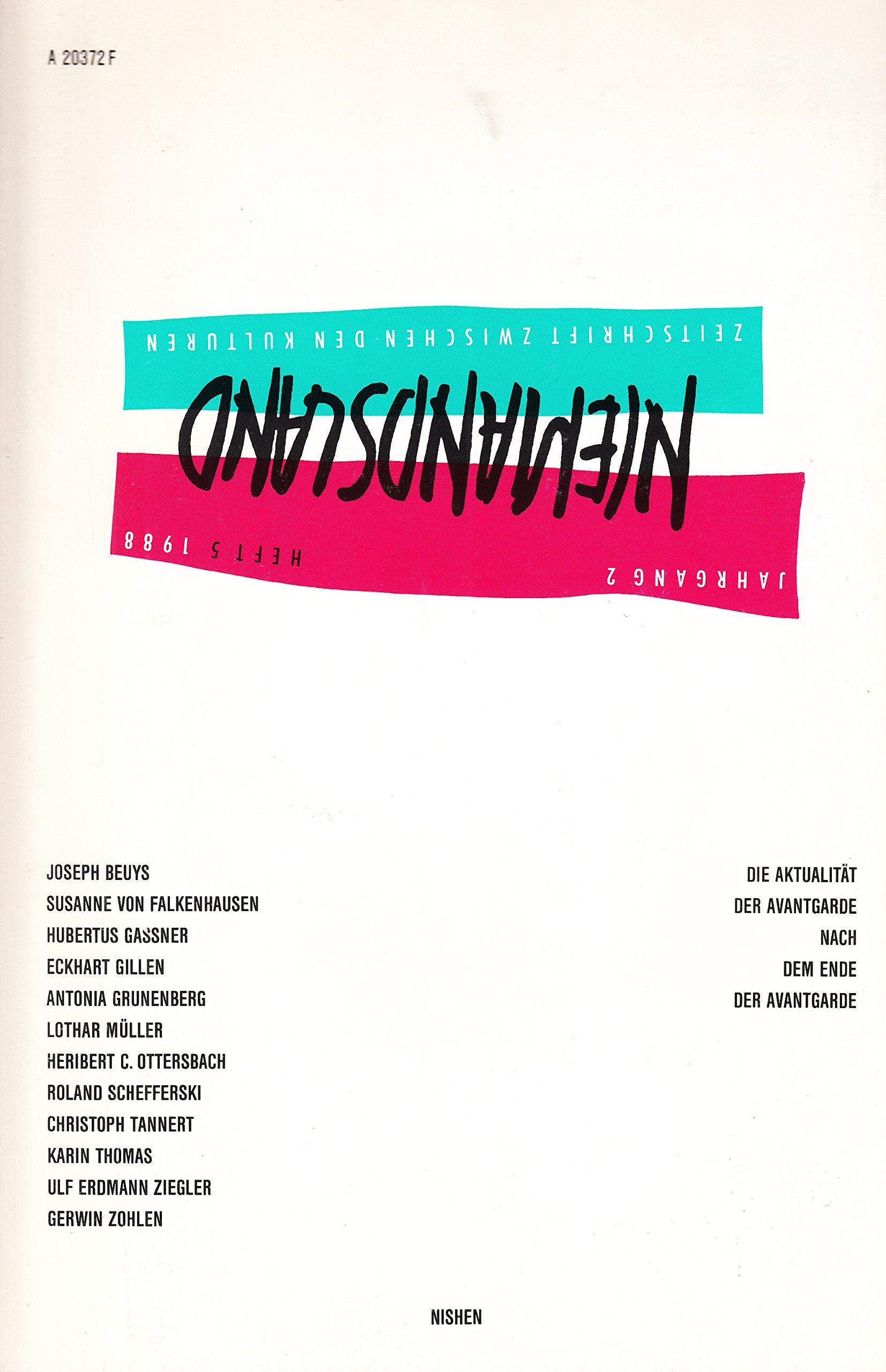 Die Aktualität der Avantgarde nach dem Ende der Avantgarde Books