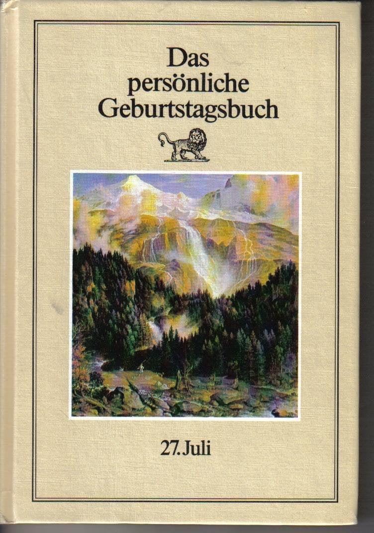Das persönliche Geburtstagsbuch 27. Juli. Books
