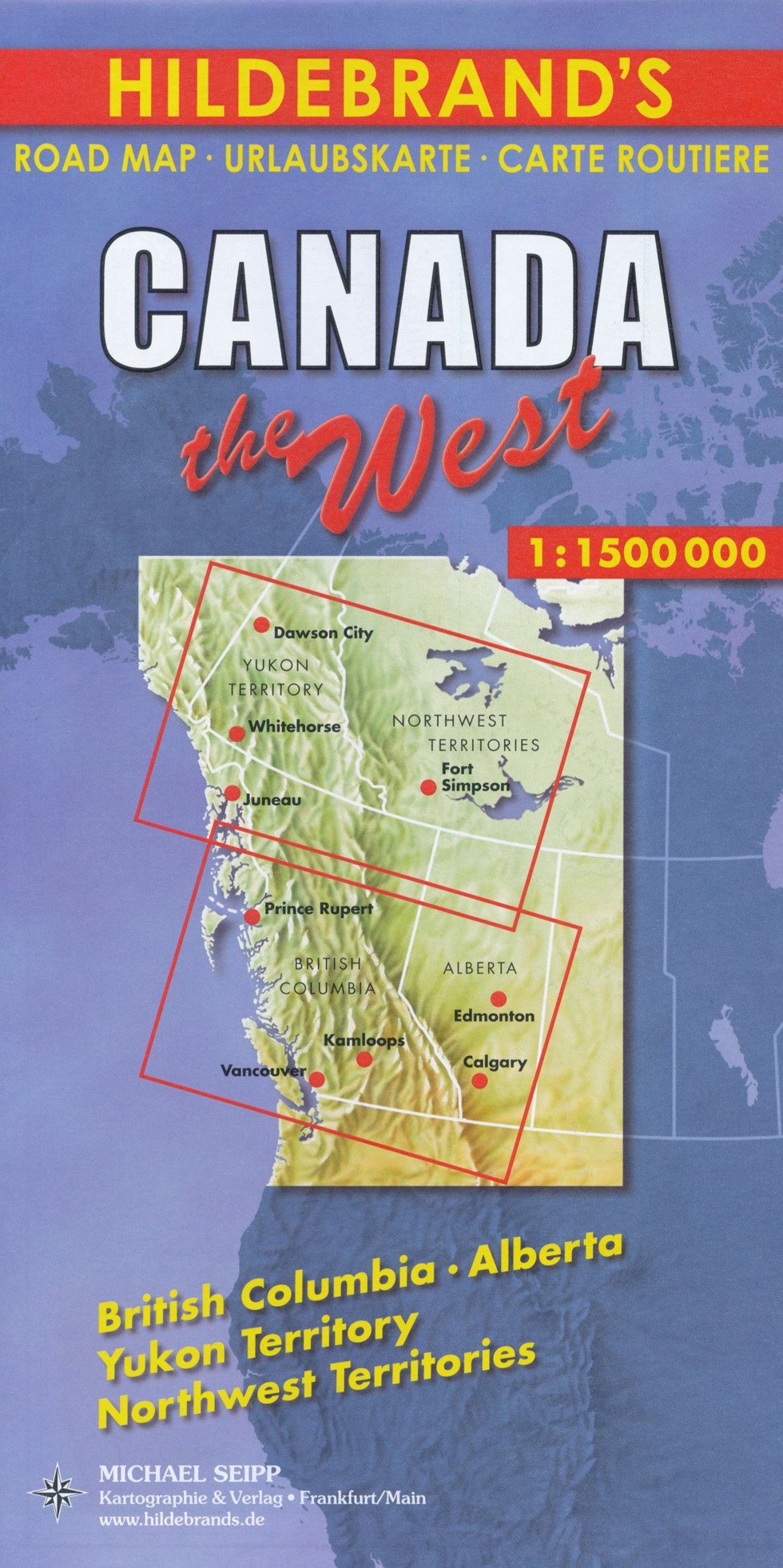 Hildebrand's Urlaubskarten; Hildebrand's Travel Maps, Canada, West (USA & Canada) Maps & Plans