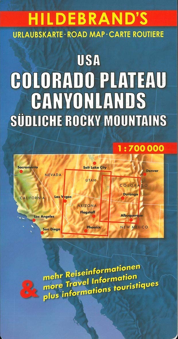 USA Colorado Plateau, Canyonlands, Südliche Rocky Mountains 1 : 700 000. Hildebrands Urlaubskarte Leisure, Home & Garden