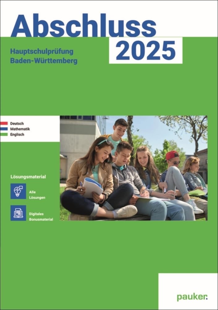 Abschluss 2026 - Hauptschulprüfung Baden-Württemberg - Lösungsband - Deutsch - Mathe - Englisch Foreign Languages ​​& Dictionaries