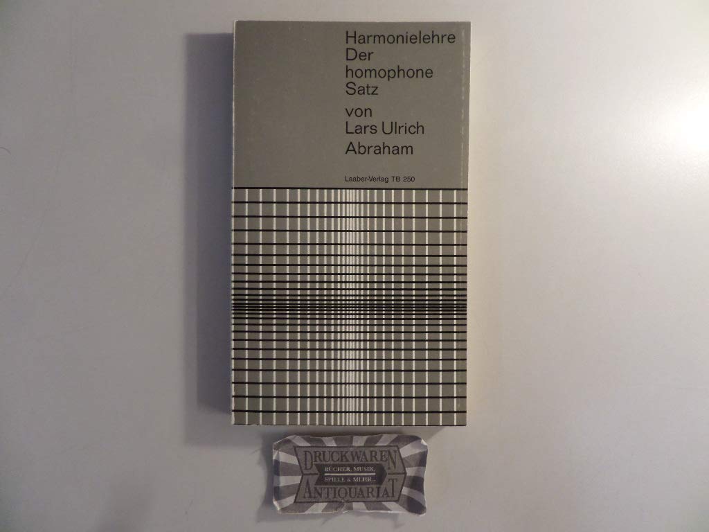 Harmonielehre, Bd.1, Der homophone Satz Sheet Music