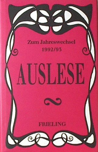 Auslese zum Jahreswechsel 92/93 Books
