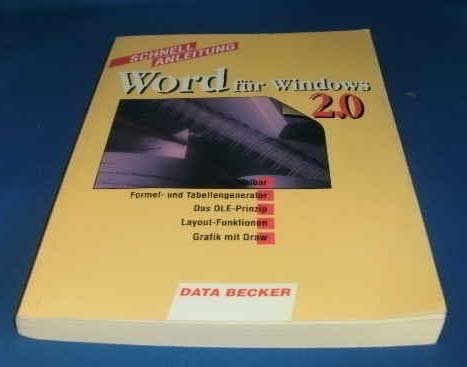 Product Image: Schnellanleitung Word für Windows 2.0