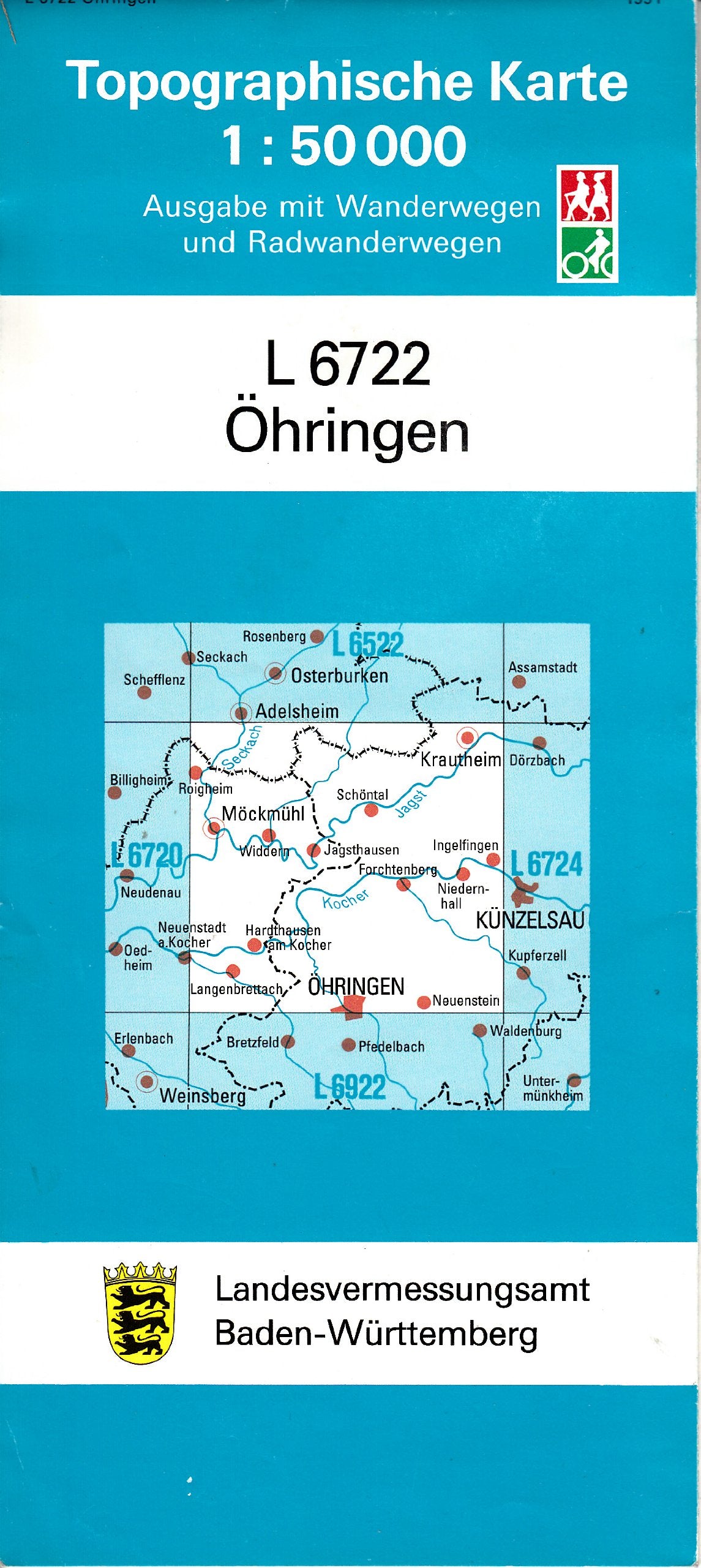Öhringen: Ausgabe mit (WR) (Topographische Karten 1:50000 (TK 50) Baden-Württemberg (amtlich) / Normalausgabe (N): Grundriss, Gewässer, Höhenlinien, ... mit Strassenaufdruck wie Ausgabe (N)) Books