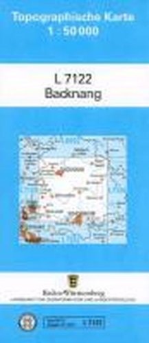 Backnang: Zivilmilitärische Ausgabe (Topographische Karten 1:50000 (TK 50) Baden-Württemberg (amtlich) / Normalausgabe (N): Grundriss, Gewässer, ... mit Strassenaufdruck wie Ausgabe (N)) Leisure, Home & Garden