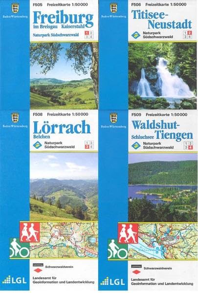 SET1 Naturpark Südschwarzwald: Freiburg Titisee-Neustadt Lörrach Waldshut-Tiengen (Freizeitkarten 1:50000: Mit Touristischen Informationen, Wander- und Radwanderungen) Leisure, Home & Garden