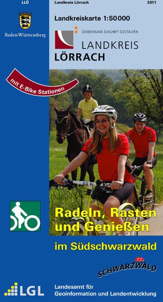 Landkreis Lörrach 1 : 50 000. Radwanderkarte mit Tourenvorschlägen Leisure, Home & Garden