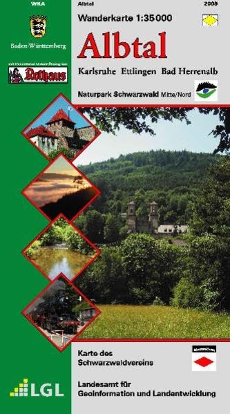 Albtal Karlsruhe Ettlingen Bad Herrenalb: Wanderkarte 1:35 000 Leisure, Home & Garden