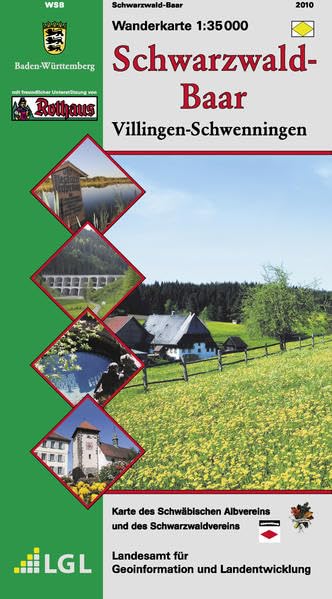 Karte des Schwäbischen Albvereins WSB Schwarzwald-Baar 1 : 35 000 book
