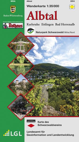 Wanderkarte 1:35000 Albtal: Karlsruhe Ettlingen Bad Herrenalb (Wanderkarten 1:35 000) Maps & Plans