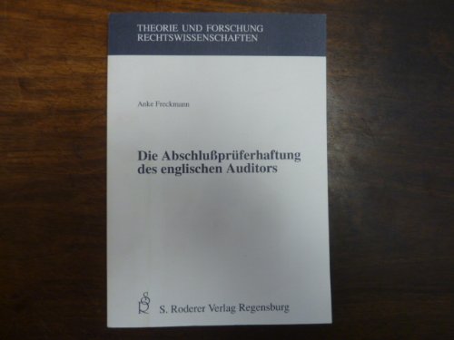 Die Abschlussprüferhaftung des englischen Auditors Books