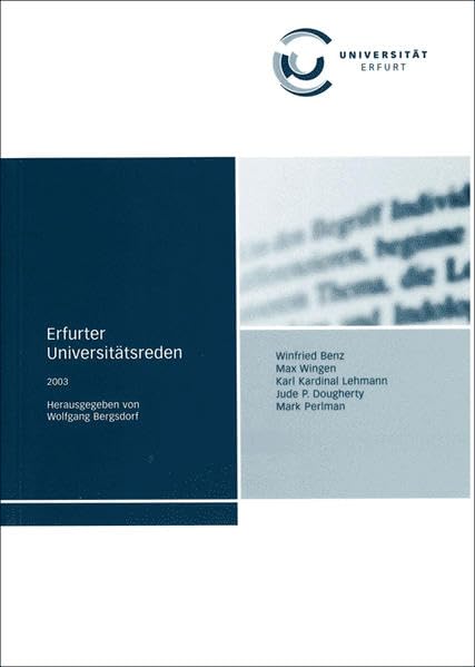 Erfurter Universitätsreden 2003 Reference Books