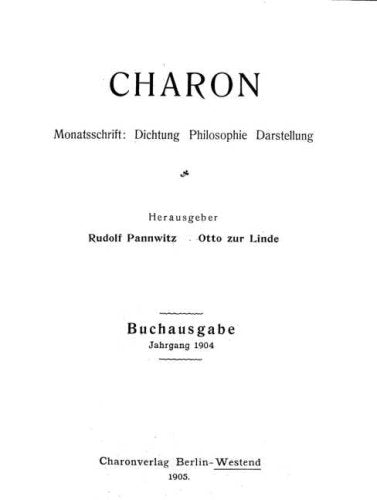 Charon 1. 1904 - 11. 1914 Books