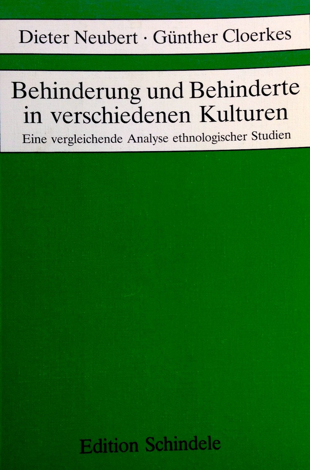Behinderung und Behinderte in verschiedenen Kulturen. Education & Training