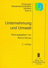 Unternehmung und Umwelt (Duisburger Betriebswirtschaftliche Schriften) Books
