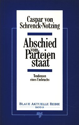 Abschied vom Parteienstaat. Tendenzen eines Umbruchs Books