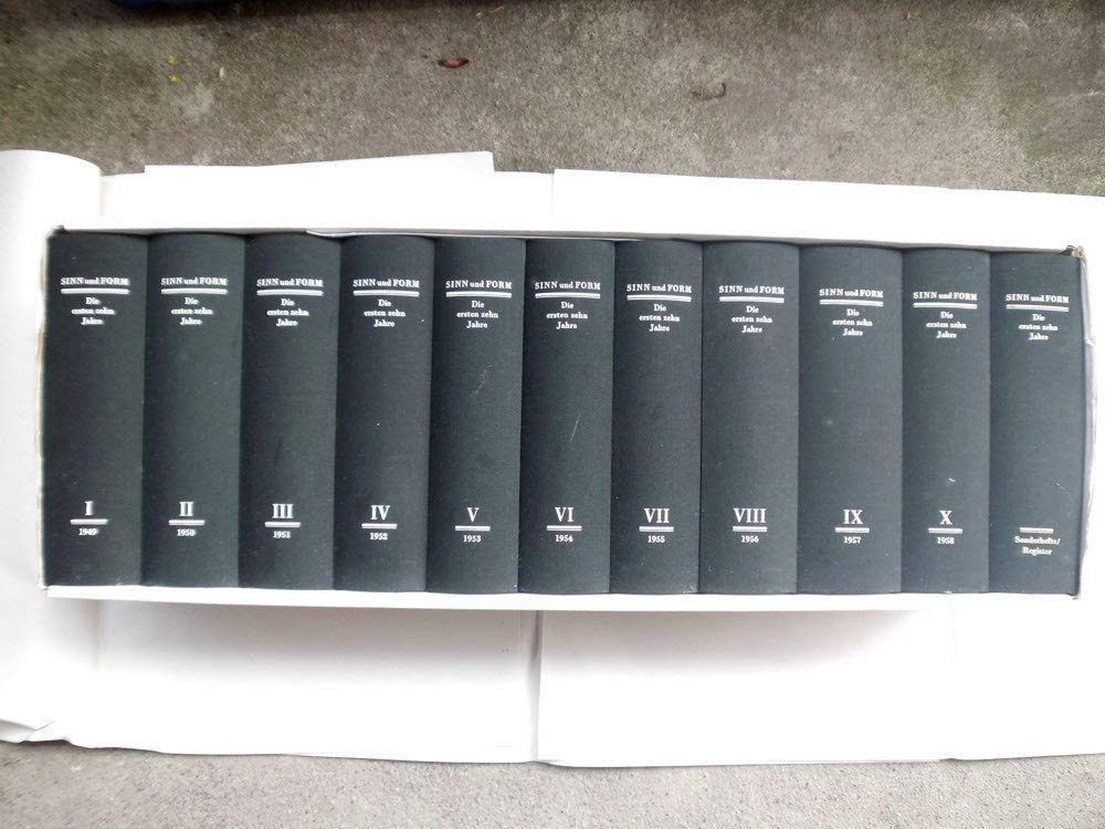 Sinn und Form. Beiträge zur Literatur 1949-1958. 10 Bände: 10 Bde, 1 Register. Reprint-Ausgabe Books