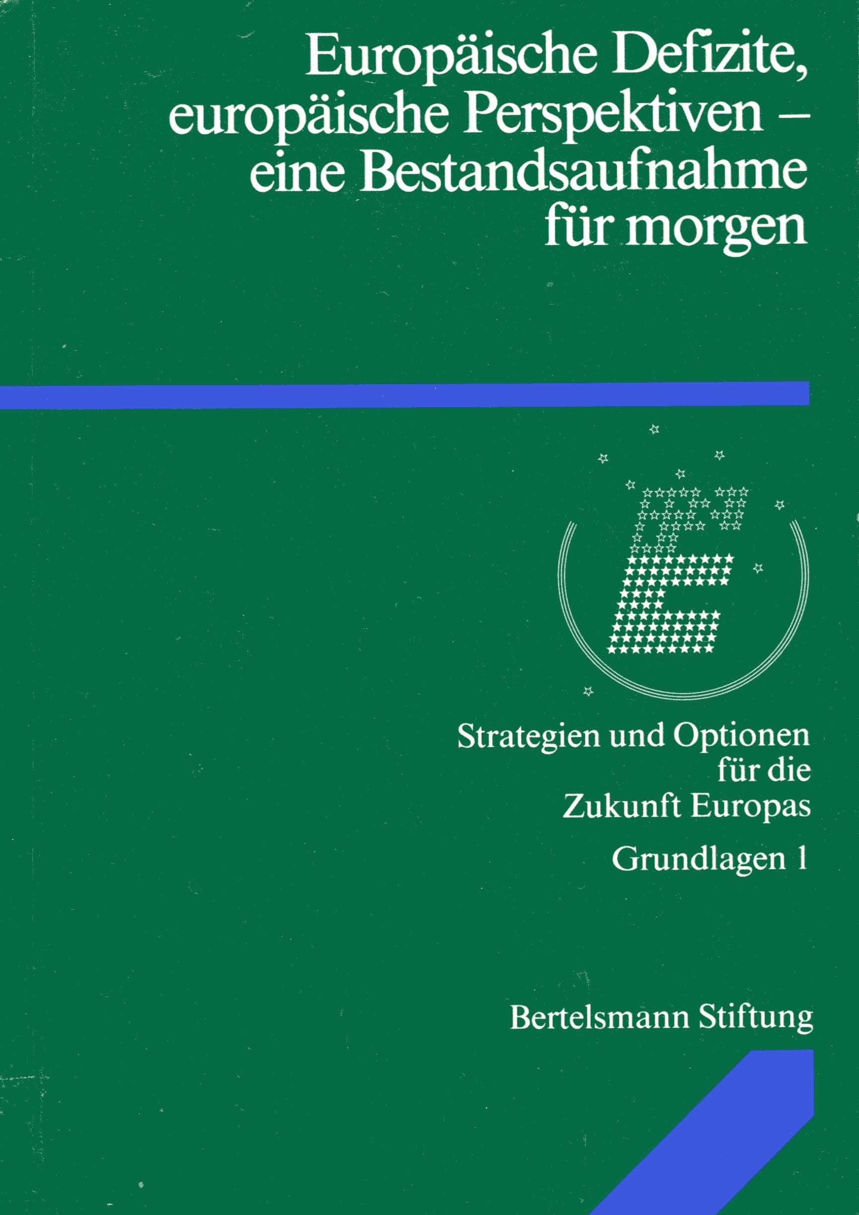 Europäische Defizite, europäische Perspektiven - eine Bestandsaufnahme für morgen (Strategien und Optionen für Europa) Books