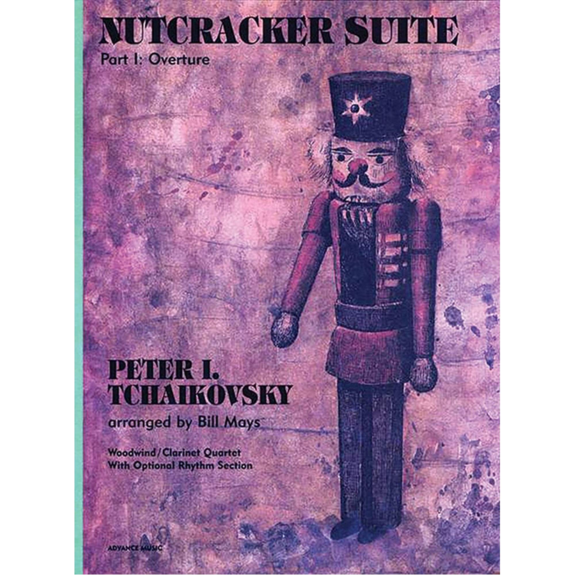 Nutcracker Suite: Part I: Overture. Flöte/Klarinette, Klarinette, Klarinette/Alt-Klarinette, Bass-Klarinette + Klavier, Bass, Schlagzeug ad lib. Partitur und Stimmen. Sheet Music