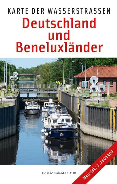 Karte der Wasserstraßen: Deutschland und Beneluxländer Leisure, Home & Garden