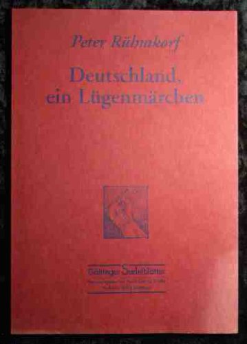 Product Image: Deutschland ein Lügenmärchen - Rühmkorf, Peter