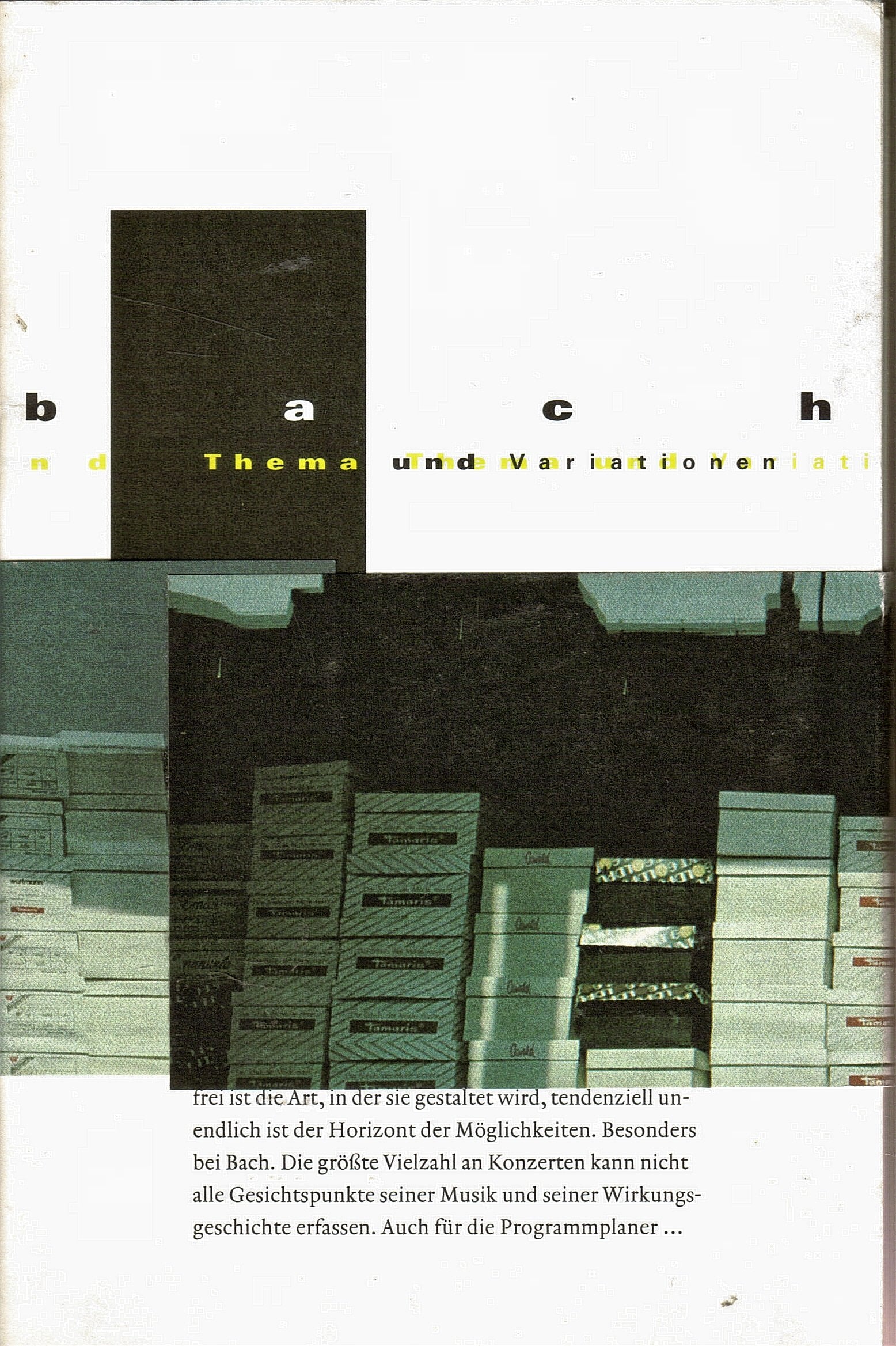 Bach - Thema und Variationen: Ein Lese-Buch zum Konzertprojekt Konzerthaus Berlin 1999/2000 Books
