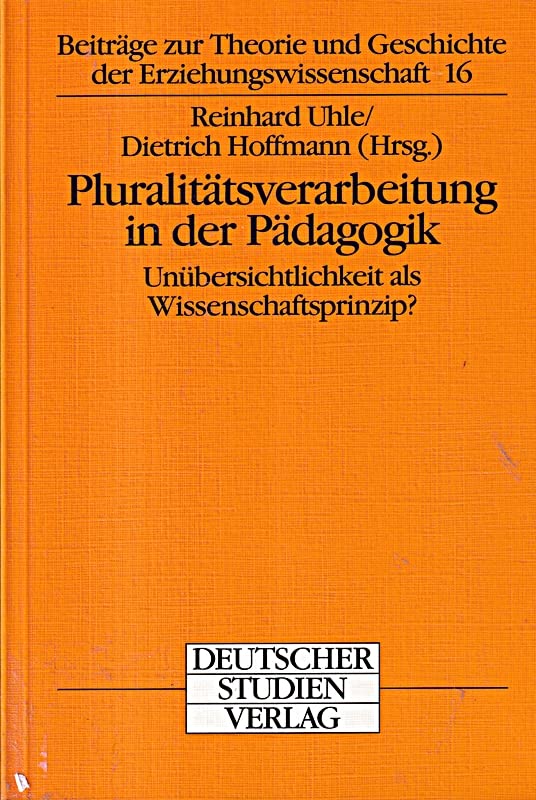 Pluralitätsverarbeitung in der Pädagogik Books