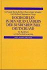 Hochschulen in den neuen Ländern der Bundesrepublick Deutschland Books