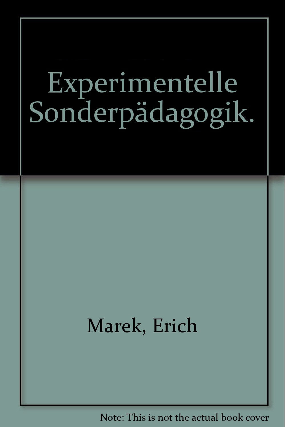 Product Image: Experimentelle Sonderpädagogik