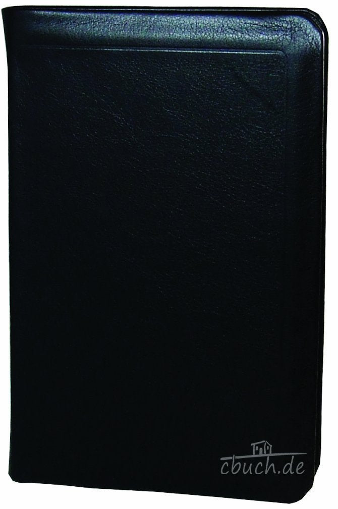 Die Bibel - kleinere Taschenbibel (Leder, schwarz, Schutzklappen): Elberfelder Übersetzung 2003, Edition CSV-Hückeswagen, feines schwarzes Kalbsleder, Goldschnitt, Schutzklappen, mit Karten Religion & Esotericism