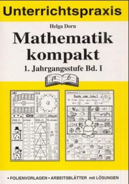 Mathematik kompakt, 1. Jahrgangsstufe, EURO, Bd.1: Folienvorlagen, Arbeitsblätter mit Lösungen Education & Training