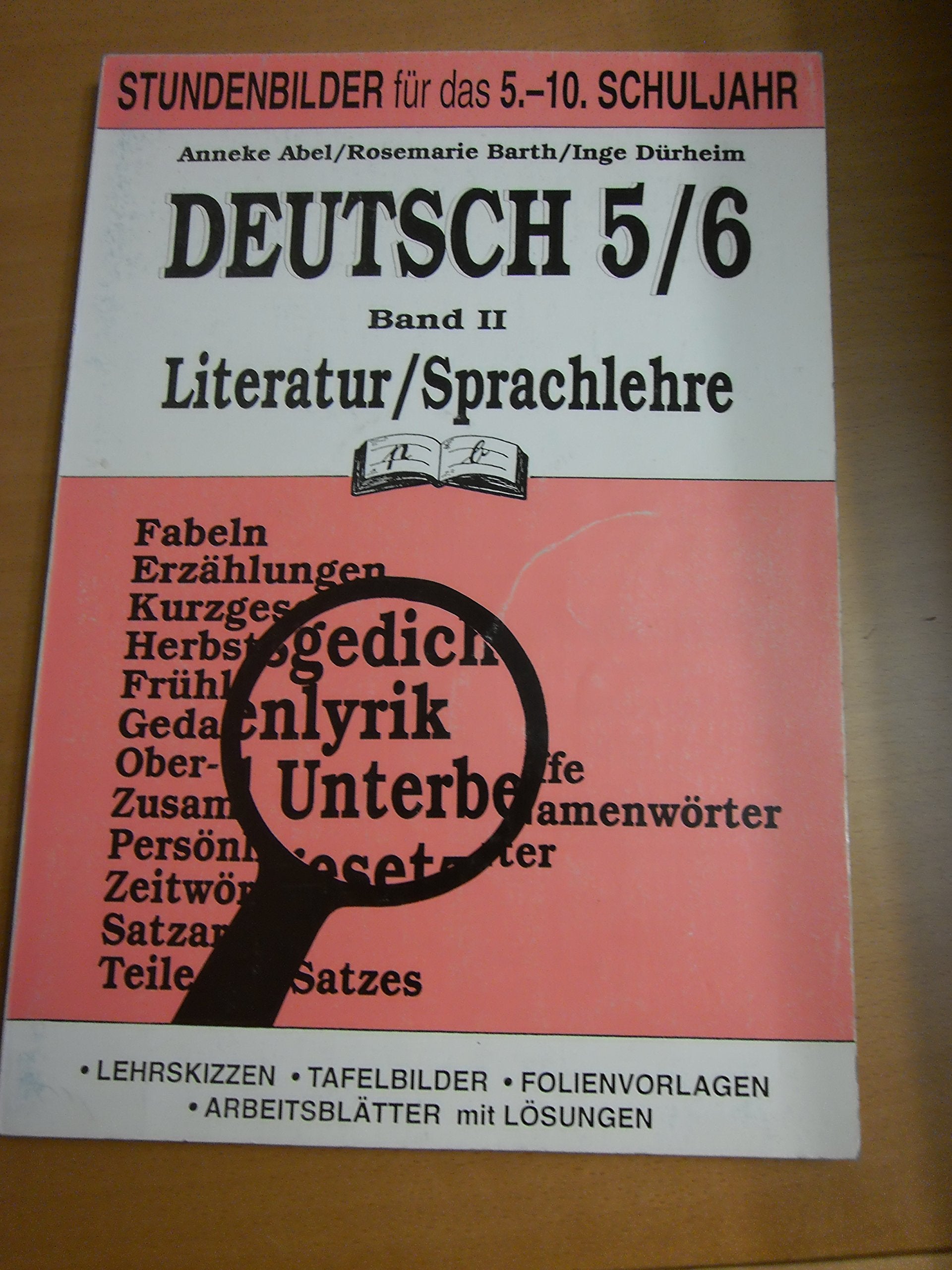 Deutsch 5./6. Schuljahr: Deutsch 5/6, Bd.2, Literatur, Sprachlehre Education & Training