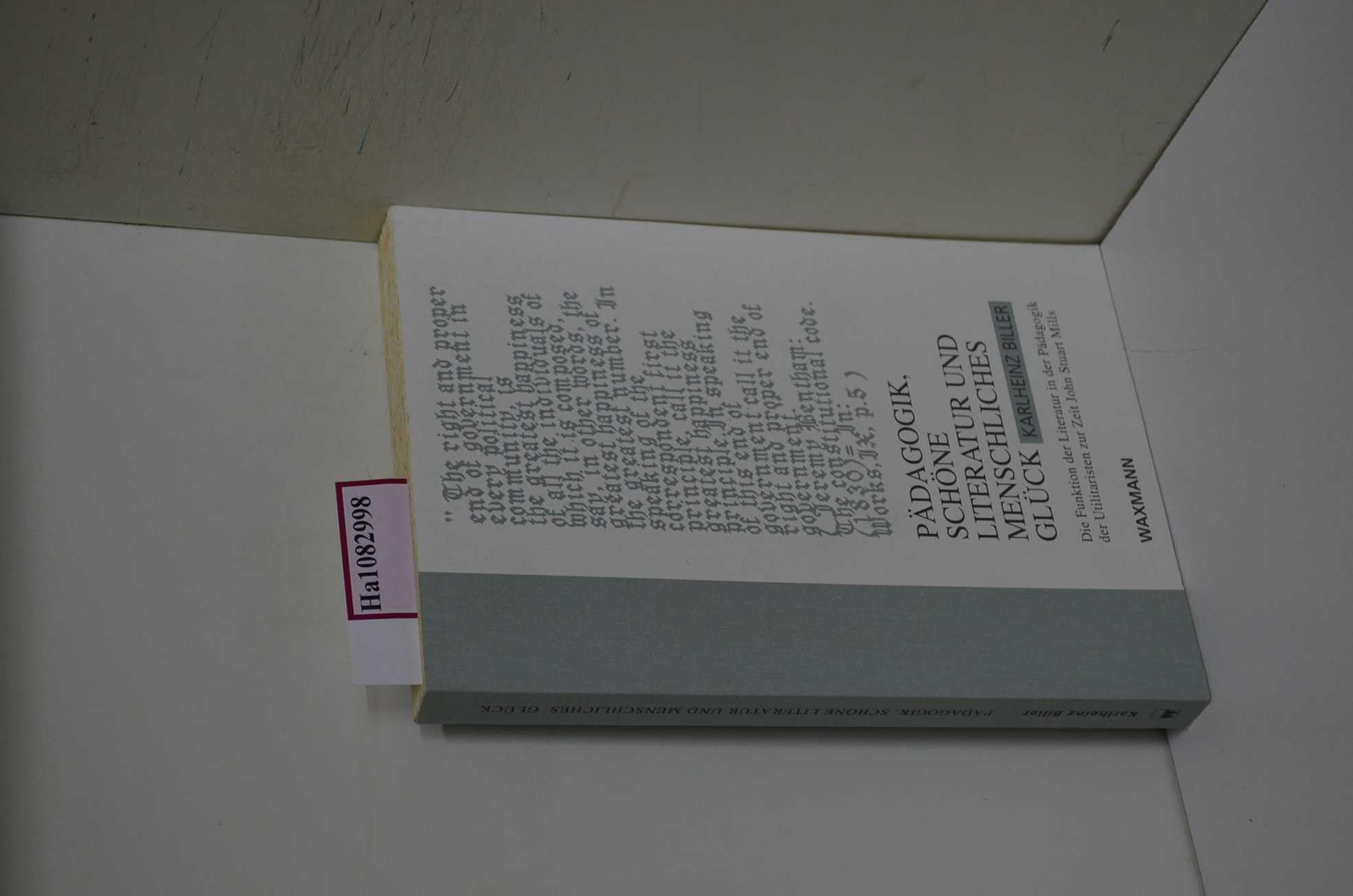 Pädagogik, schöne Literatur und menschliches Glück. Die Funktion der Literatur in der Pädagogik der Utilitaristen zur Zeit John Stuart Mills. ( Internationale Hochschulschriften) . Books