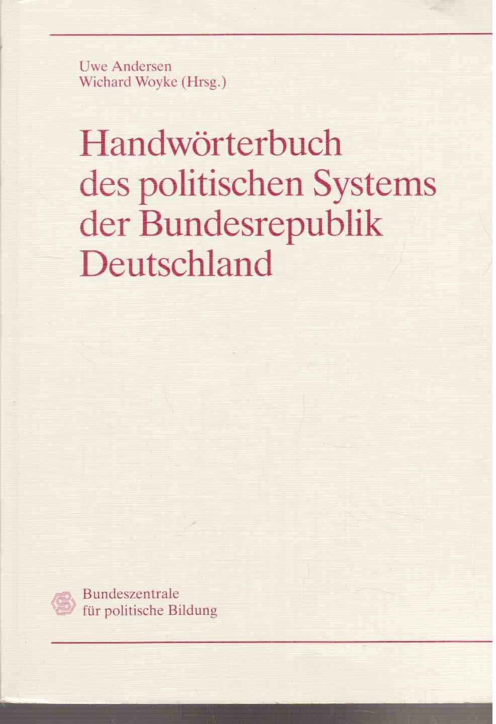 Handwörterbuch des politischen Systems der Bundesrepublik Deutschland Books