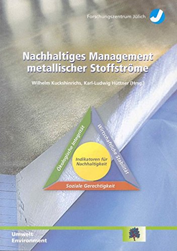 Nachhaltiges Management metallischer Stoffströme. Indikatoren und deren Anwendung. Workshop, 27.-28.06.2001 im Congresscentrum Rolduc, Kerkrade (NL) Natural Sciences